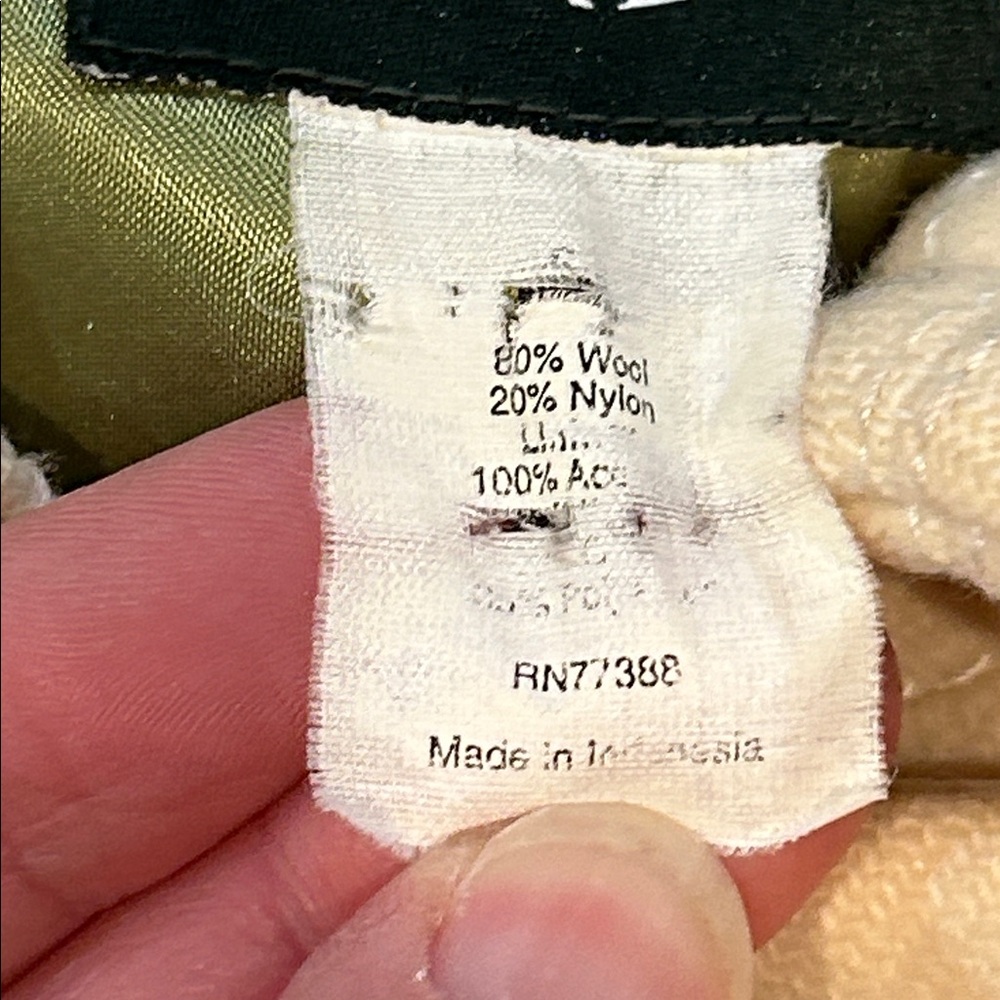 Vintage J. Crew Pea Coat size Small Cream Wool Blend Preppy Classic - Picture 7 of 17